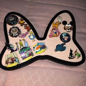Disney Pins with Minnie Bow Pin Board